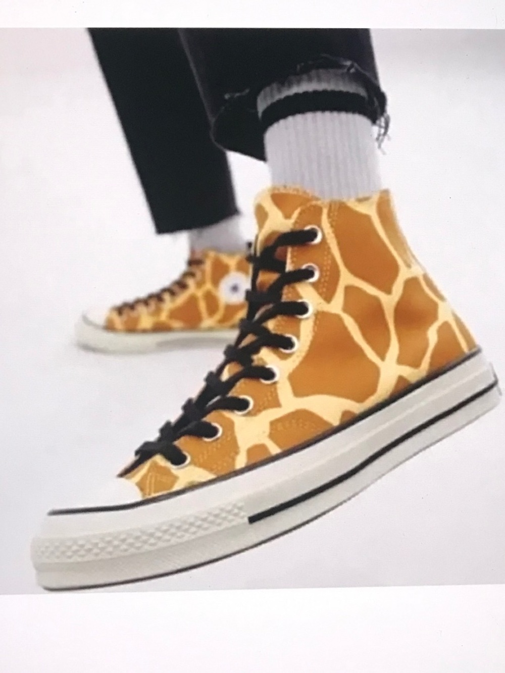 CONVERSE Giraffe High Top Sneakers Women’s Size 10 Men’s Size 8 - Picture 1 of 16